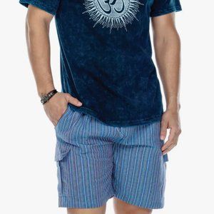 Men's Boho Shorts - Blue